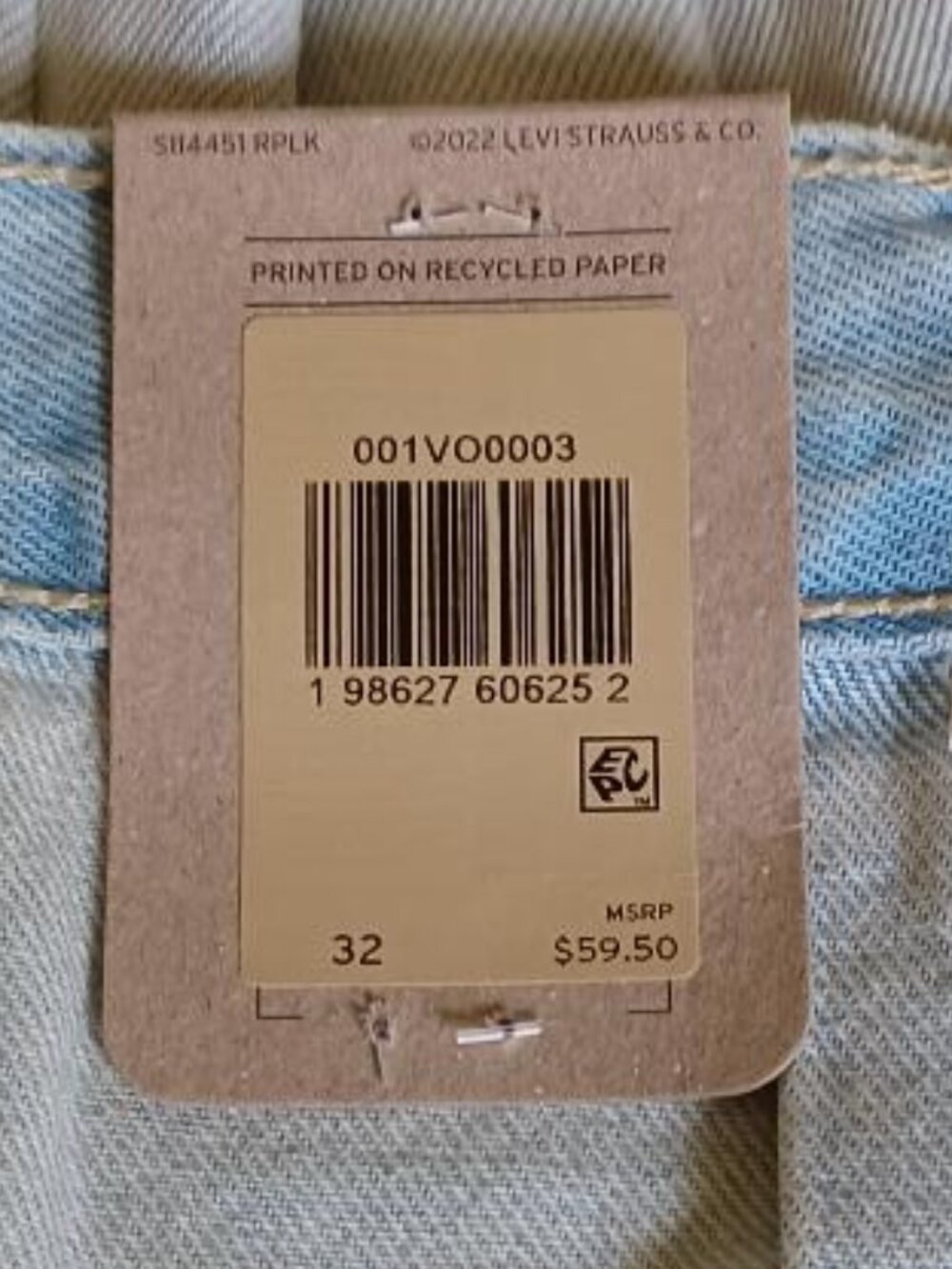 NEW! Levi's Pleated Denim Mini Skirt Size 12-14 (Levi's Size 32) - Picture 10 of 14